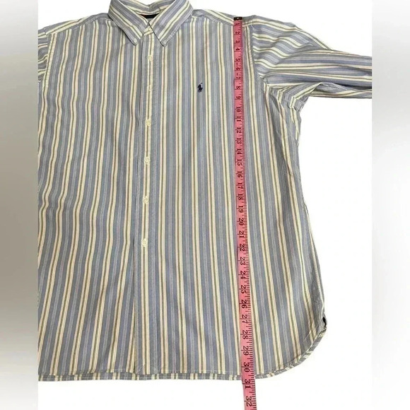 Ralph Lauren Classic Fit Polo Button Down Long Sleeve Striped Shirt Mens size XL - Picture 8 of 10